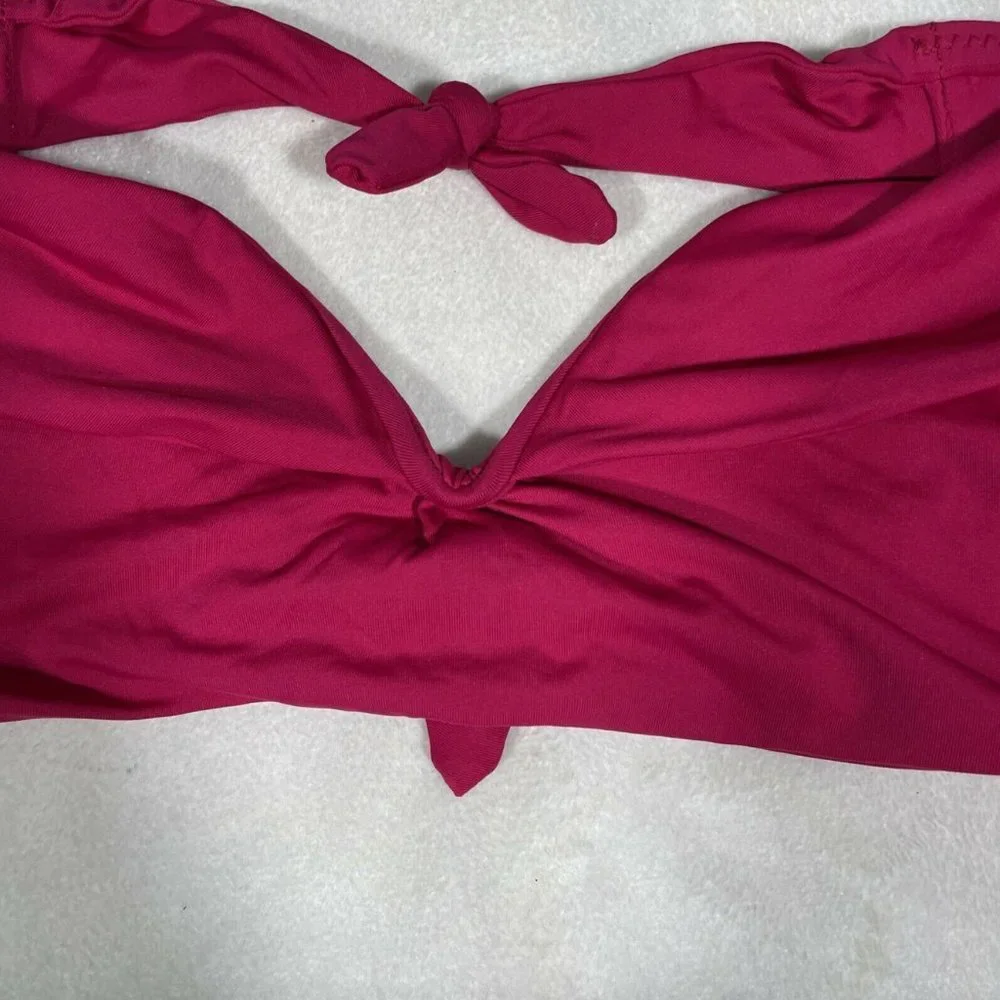 NWD $68 Becca Socialite Off Shoulder Bikini Top Raspberry [‎ Medium ] #3848